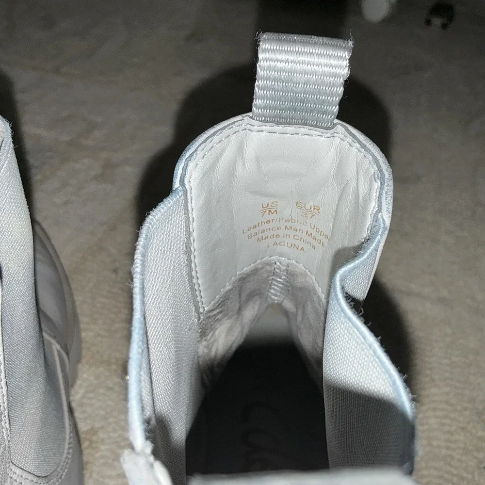 Sam Edelman Laguna Womens Leather Chelsea Boots‎ Light Grey Waterproof Size 7